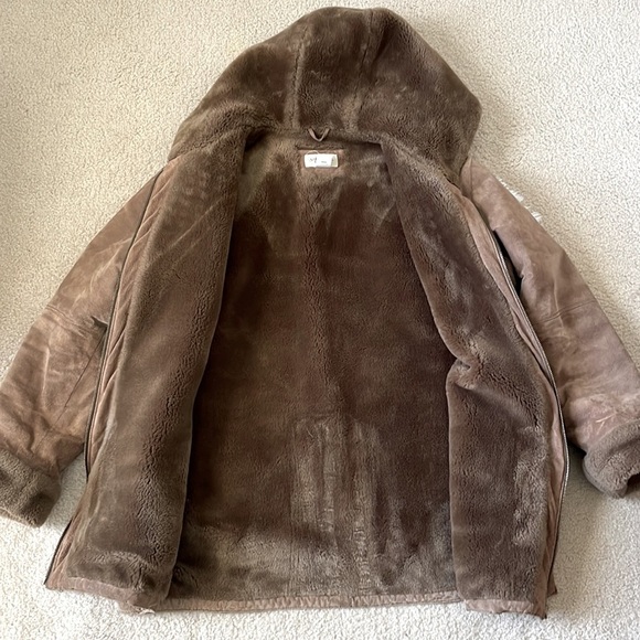 St. John’s Bay Suede And Faux Fur lined hooded jacket - Picture 8 of 12